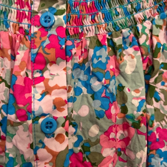 SUGARLIPS Avery Blossom Floral Smocked Mock Neck Top in Dusty Pink Size Small - Picture 12 of 12